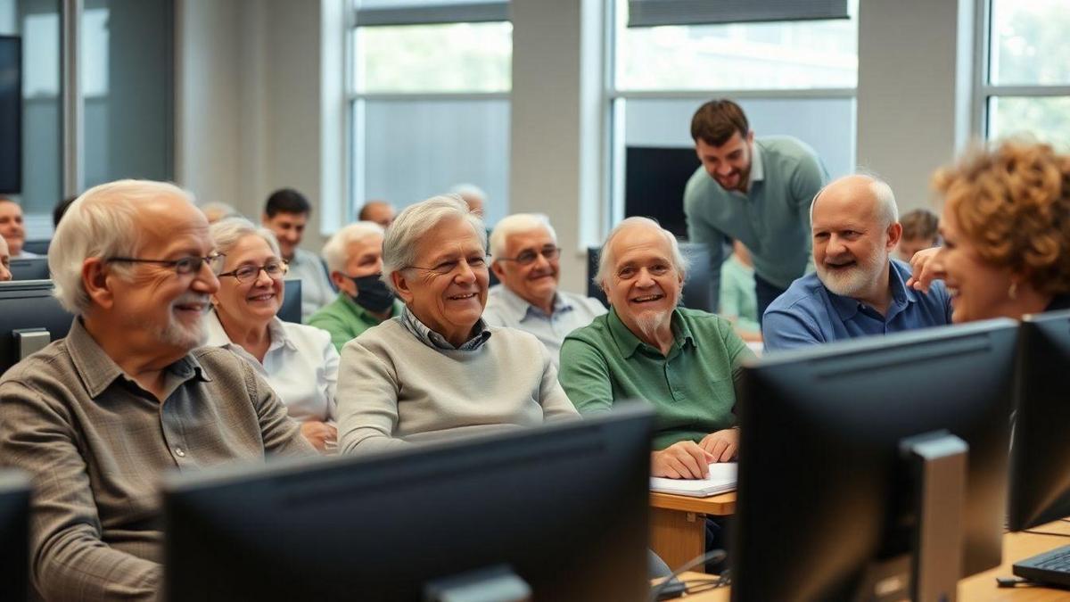 Aulas de informática para terceira idade